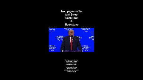 Trump slams BlackRock at Davos
