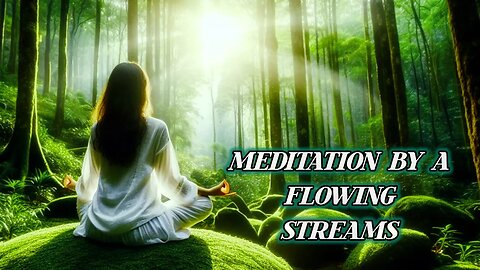 Serene Nature Sounds: Meditation by a Flowing Stream.🧘#mindfulnesspractice #innerpeace,
