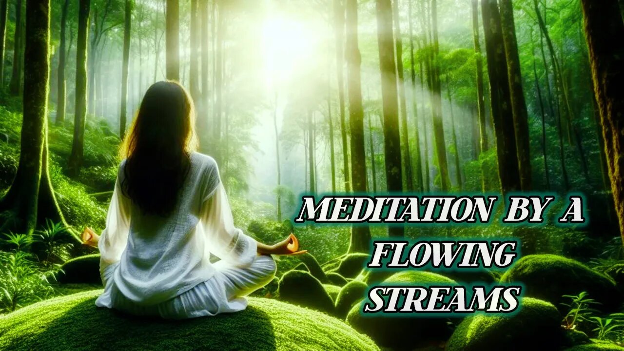 Serene Nature Sounds: Meditation by a Flowing Stream.🧘#mindfulnesspractice #innerpeace,