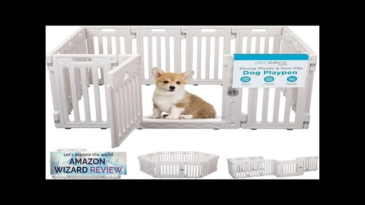 BIRDROCK HOME Dog Playpen w/Door 12 Panel 25.6in H Strong Plastic Review