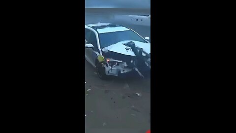 INSANE Police Car Crash: Bumper Bends & Hood Smashes in Wild Accident!