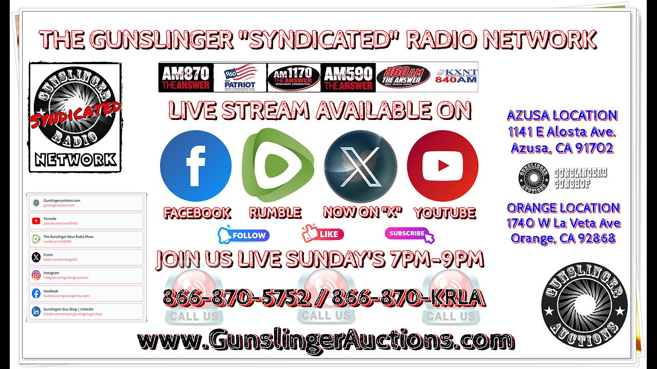 The Gunslinger Radio Show LIVE 10-26-2025