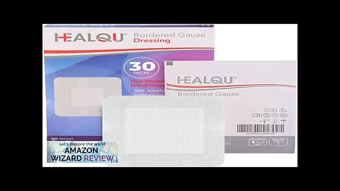 HEALQU Bordered Gauze Island Dressing 30 Count 4" x 4" Sterile Review