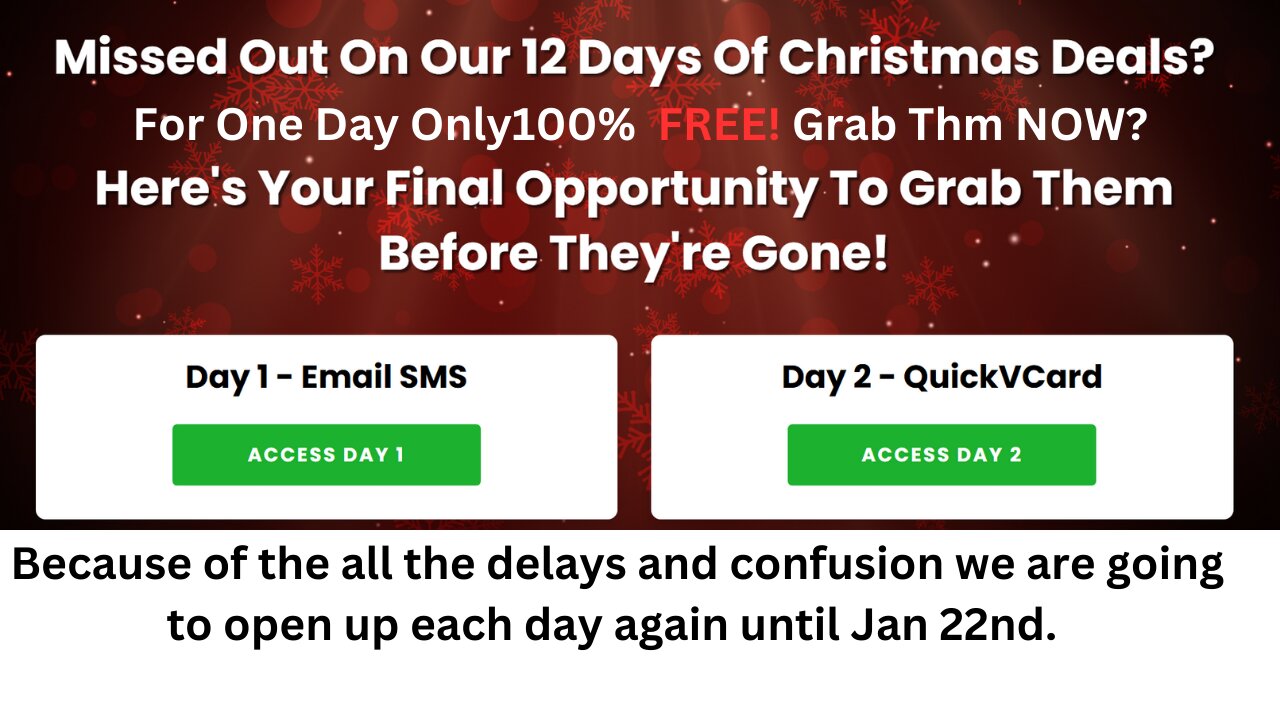 The 12 of the 12 Days of Christmas officially Day 1 And 2 Today Only
