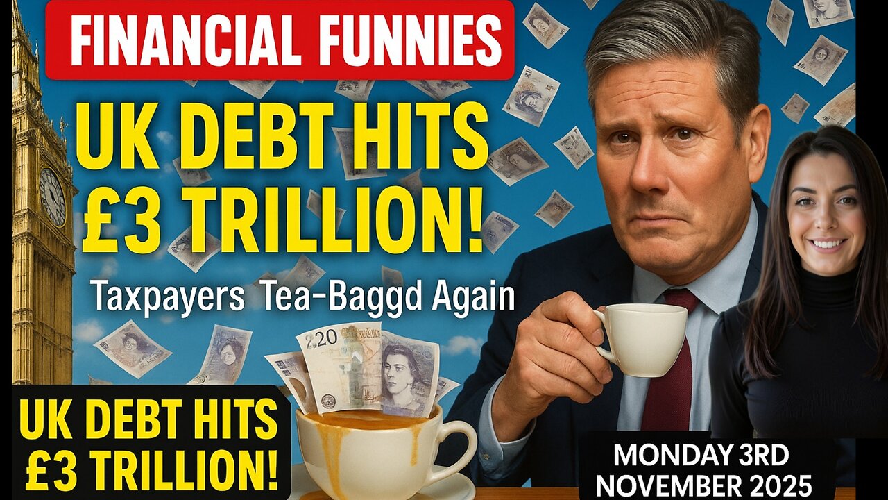 UK DEBT HITS £3 TRILLION! TAXPAYERS TEA -BAGGED AGAIN WITH DREW DEMI MONDAY 3RD NOVEMBER 2025