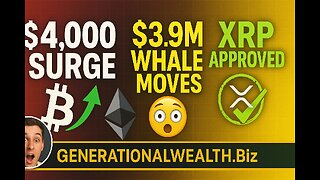 BREAKING: Bitcoin Explodes $4,000 - Ethereum Whale Dumps $3.9M - XRP Regulatory Victory