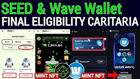 SEED Airdrop & Wave Wallet Eligibility Final Task ➡️ Claim NFT | Seed & Wave Wallet New Update