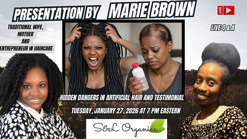 Hidden Dangers of Artificial Hair EXPOSED | Live Testimony & Q&A with Marie Brown, SNL Organics