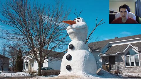 The Size Of This Snowman Is WILD!