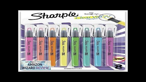 Sharpie Clear View Highlighter Sticks Chisel Tip Assorted Fluorescent 8 Review