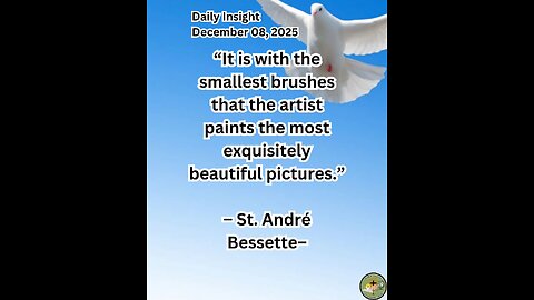 Daily Insight December 08, 2025 #faith #saint #insight