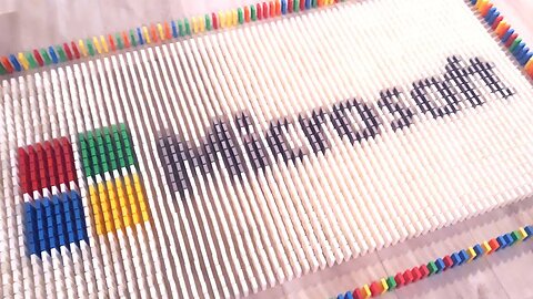 MICROSOFT LOGO MADE FROM DOMINOES | Domino Art #38