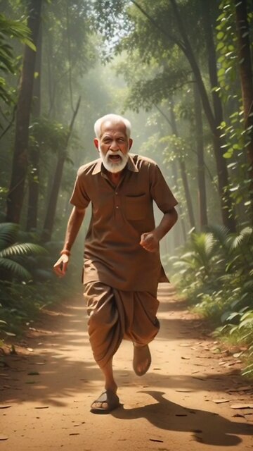 Grandfather builds a bamboo house on barren land and a train hits it 😭 #ai #tree #home #train