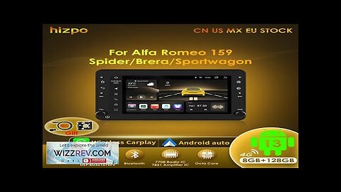 Hizpo AI Voice Android Auto Radio for Alfa Romeo 159 Brera Spider Review