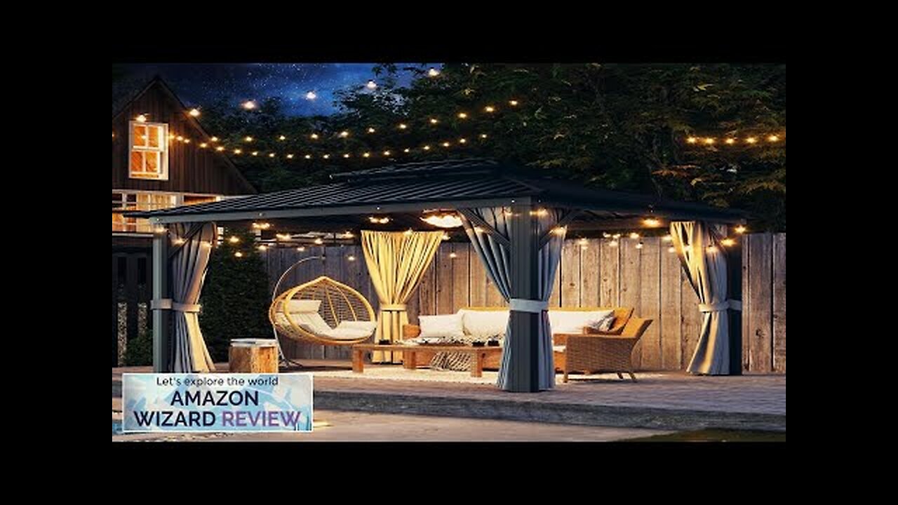 Aoxun 10'x12' Hardtop Gazebo Aluminum Frame Canopy with Double Galvanized Steel Roof Review