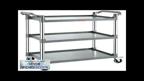 VEVOR Utility Service Cart with Wheels 3-Tier Food Service Cart 220lbs Capacity Review