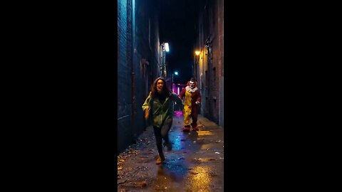 Scary clown chase