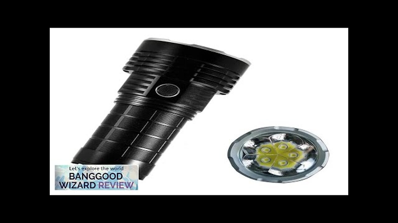 HAIKELITE HK05 5*SFN60 30000LM 1000M Long Range Powerful LED Flashlight Type-C USB Review