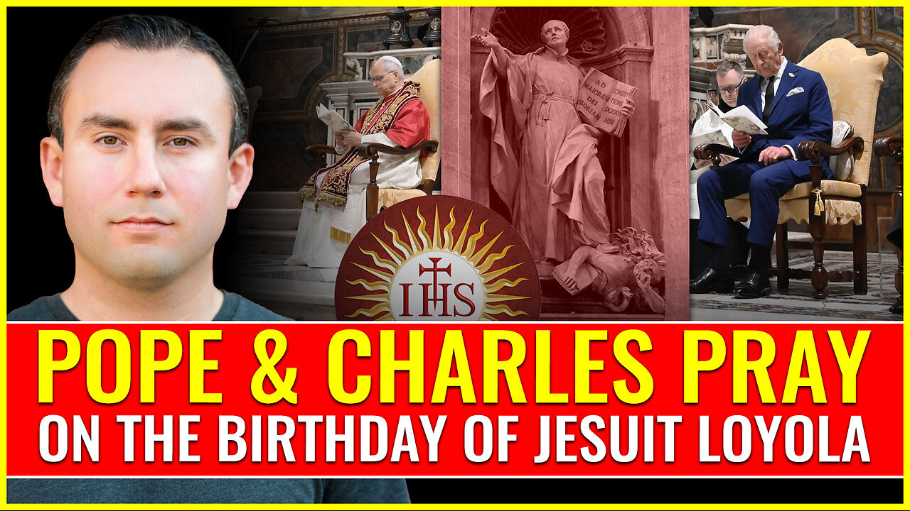 AMERICAN POPE AND CHARLES PRAY on the birthday of counter reformation Jesuit Loyola