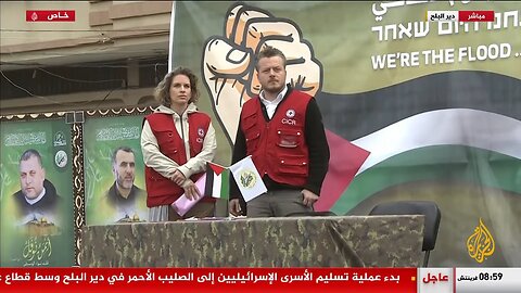 A senior member of Hamas' military wing reads the names of the hostages on