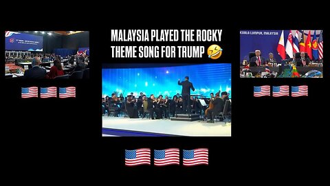Malaysia Plays the ROCKY THEME SONG For President Trump 🎵 🇺🇸 😊
