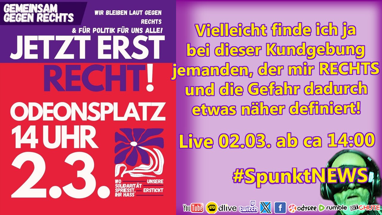 #DEMOgegenRECHTS München Odeonsplatz | Solidarität und so ... Gegen Hass und Hetze und so ...