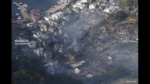 Massive fire in Saganoseki in Oita, Japan, has spread to over 170 buildings with over