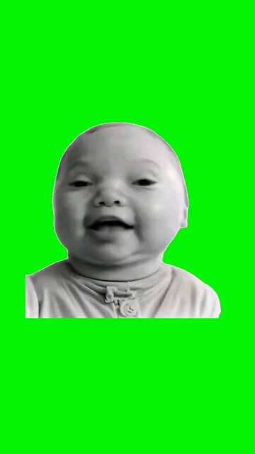 AI Baby Holding Laugh | Green Screen #ai #laughing #baby #meme #fyp