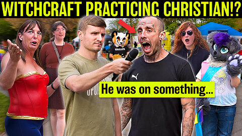 Witchcraft Practicing Christian TWEAKS OUT on Street Preacher!