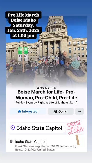 Pro Life March at Idaho State Capitol