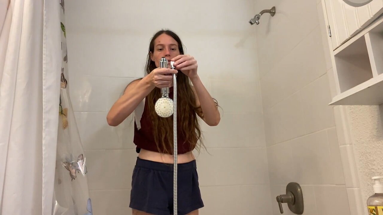 Showered in Rainbows! installing my new shower head :)