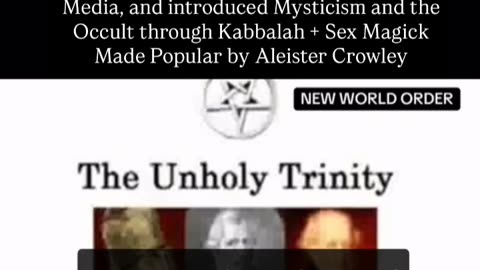 The Unholy Trinity, and the Sabbatean cult