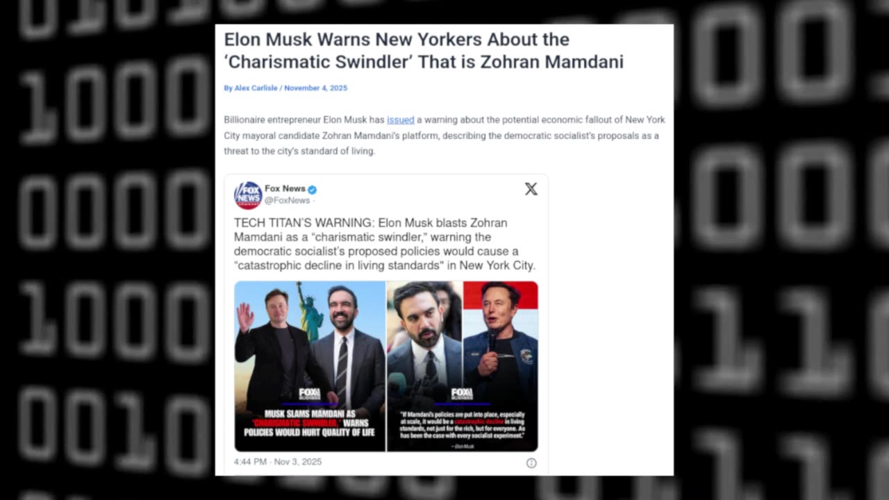 Elon Musk Warns New Yorkers of Swindler Zorhan Mandami