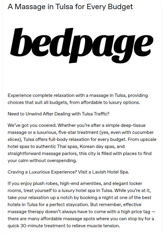 A Massage in Tulsa for Every Budget