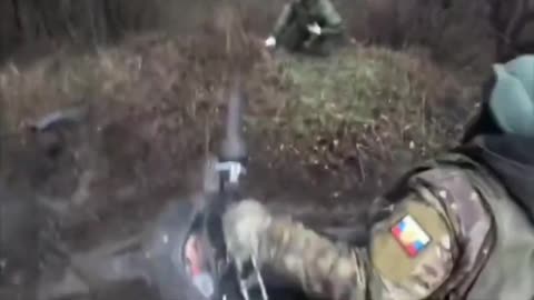 Destruction of a Russian motorcycle unit.