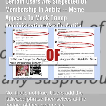 Fact Check: Meta Did NOT Add Warnings That Certain Users Are Suspected Of Membership In Antifa