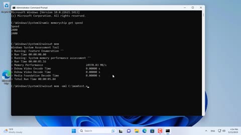 CMD Speed Test RAM on Windows 11 10
