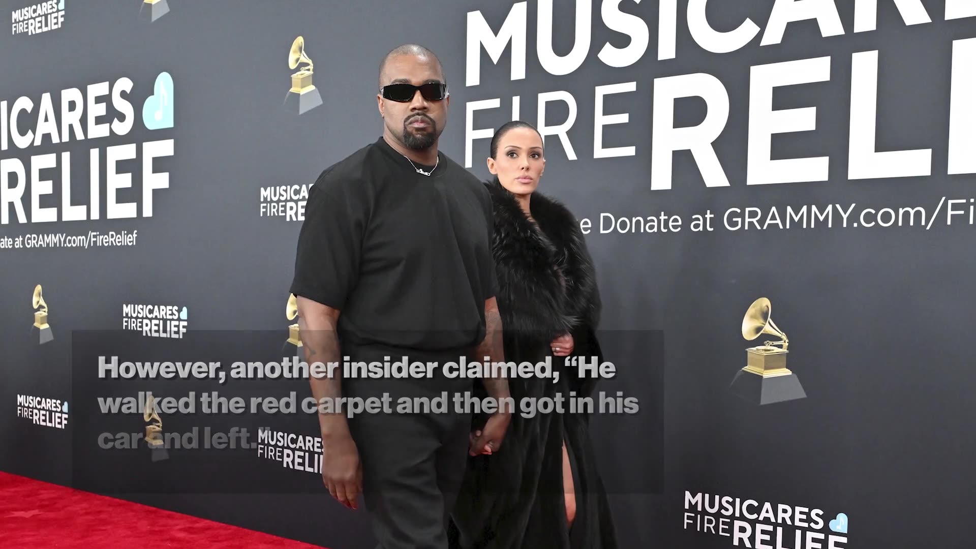 Here's what Kanye West said to wife Bianca Censori during nude Grammys 2025 red carpet appearance