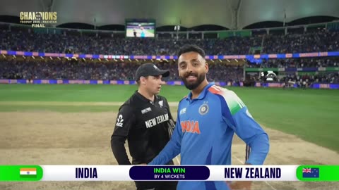 ndia Triumphs Over New Zealand to Champions Trophy 2025! Highlight 🏆🇮🇳