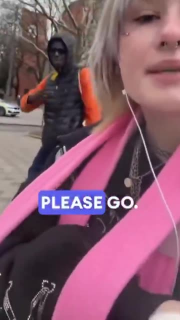 "Leave me alone, I'm scared!" Young German woman chased and harassed by fake African