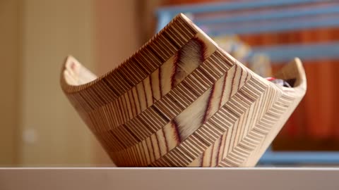 A beautiful bowl made of plywood scraps! Money can't buy such a thing!