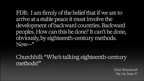 As Trump is doing now, Roosevelt tried to Replace the British Empire with the American System
