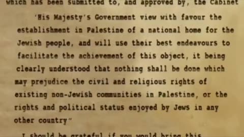 Jacob Rothschild discusses the creation of Israel etc