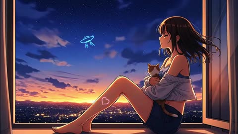 9+ Hours Lofi Music for Sleep, Study & Relaxing Chill Beats, Cozy Night Window View, Cool Background