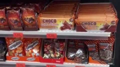 The Candy/Chocolate Aisle; Grocery Shopping in Spain