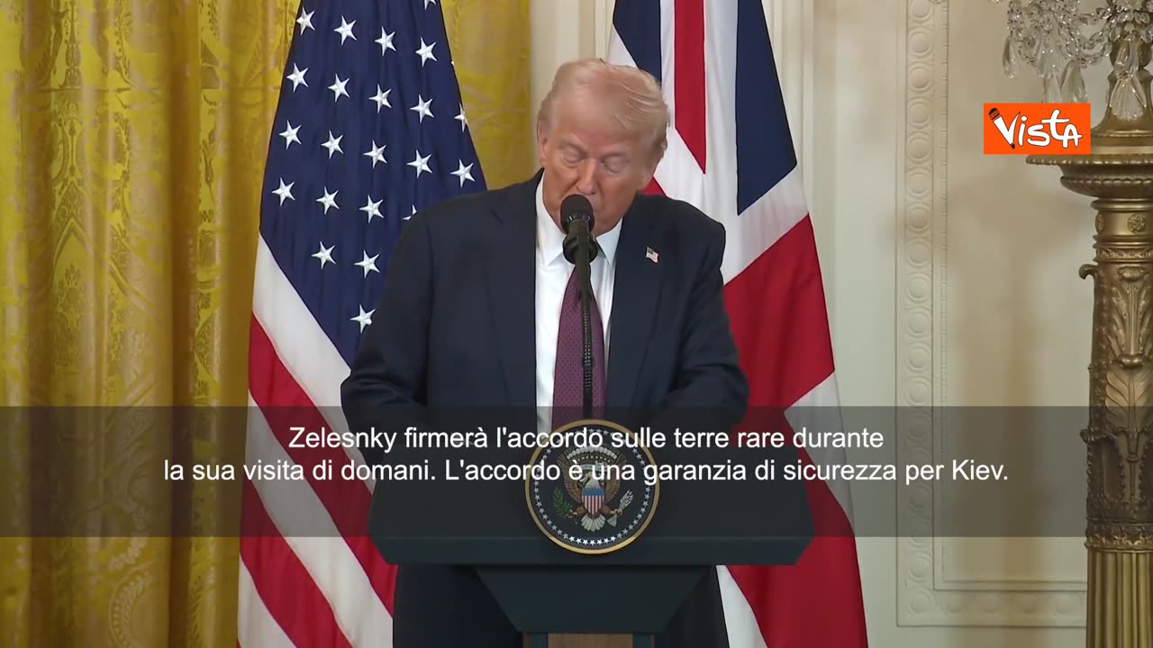 NOTIZIE DAL MONDO Trump; 'Raggiunta intesa sulle terre rare, Zelensky la firmerà' "Zelesnky firmerà l'accordo sulle terre rare durante la sua visita di domani. L'accordo è una garanzia di sicurezza per Kiev" Così Trump