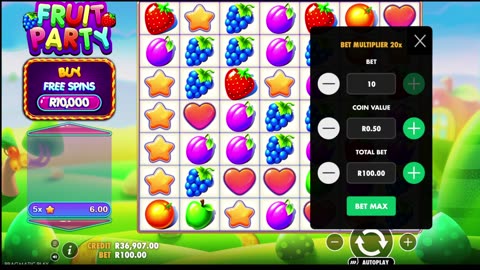 FRUIT PARTY BIG WIN! 🍇 HUGE MULTIPLIERS & INSANE CLUSTER HITS