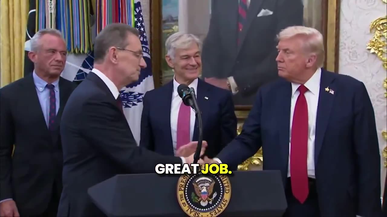 Pfizer CEO in the White House pushing their agenda.