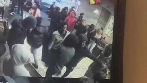 Blacks destroy pizza place