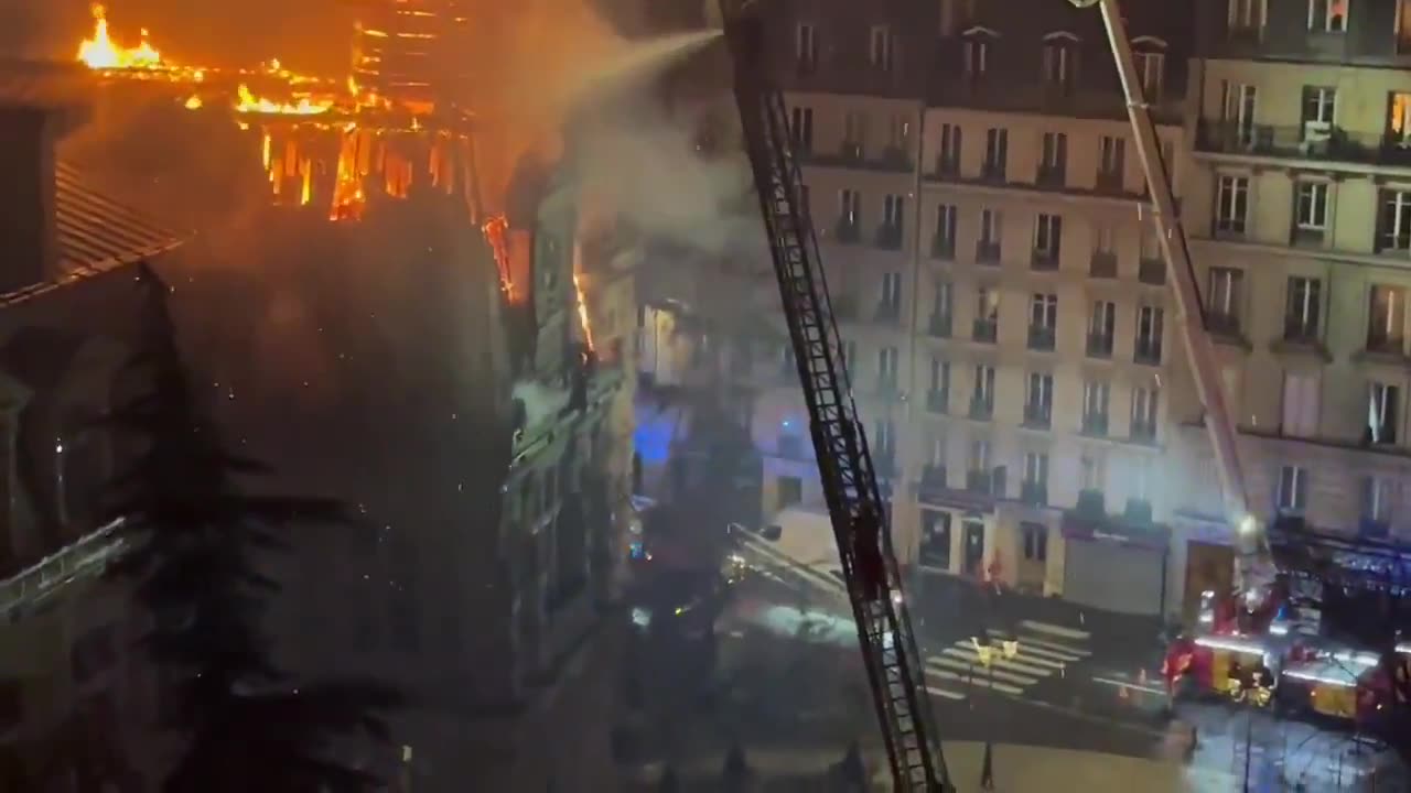 The town hall of paris (statist church of satan) has burned to the ground in paris